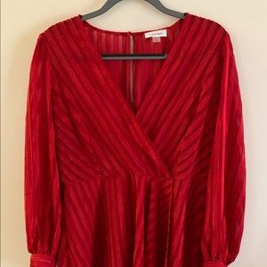 Faux wrap dress by Calvin Klein